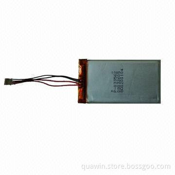 Polymer Battery, 3.7V, 600mAh, Suitable for Dvds, PDA, Notebooks, MP3 and GPS